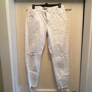 Never worn Just Black white distressed jean